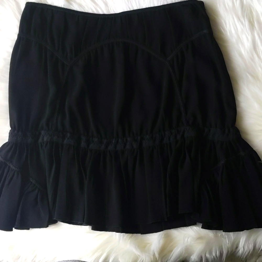 Prada mini black skirt.